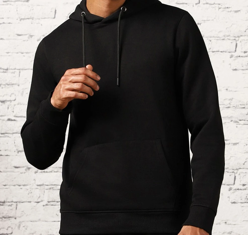Hooded Ribbed Hem Pullover