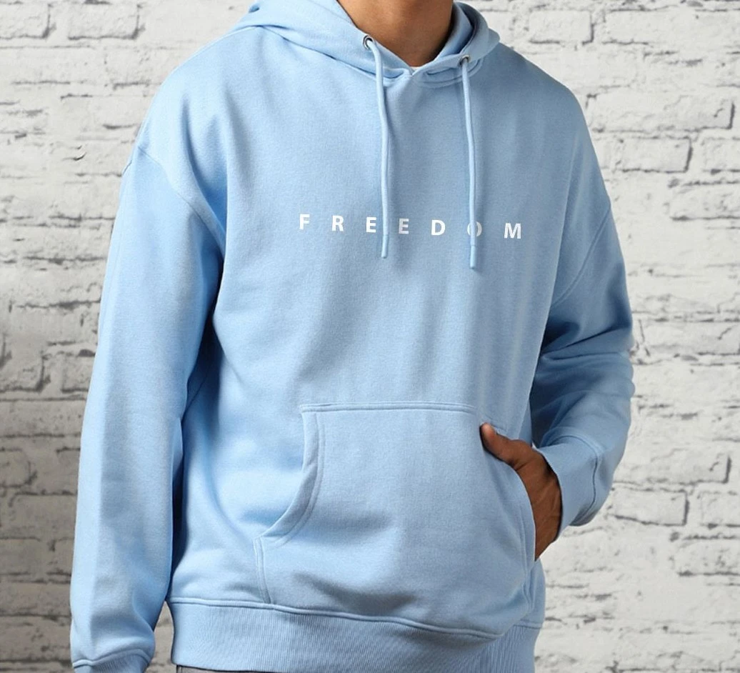 Men Oversized Back Print Hooded Sweatshirts